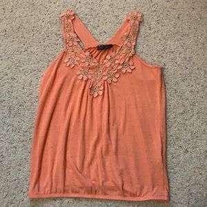 Light Coral Dressy Sleeveless Blouse